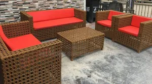 7 Seaters Outdoor Garden Sofa Brown.