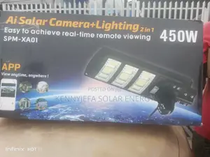 Solar Street Light With Rotating CCTV Camara Available