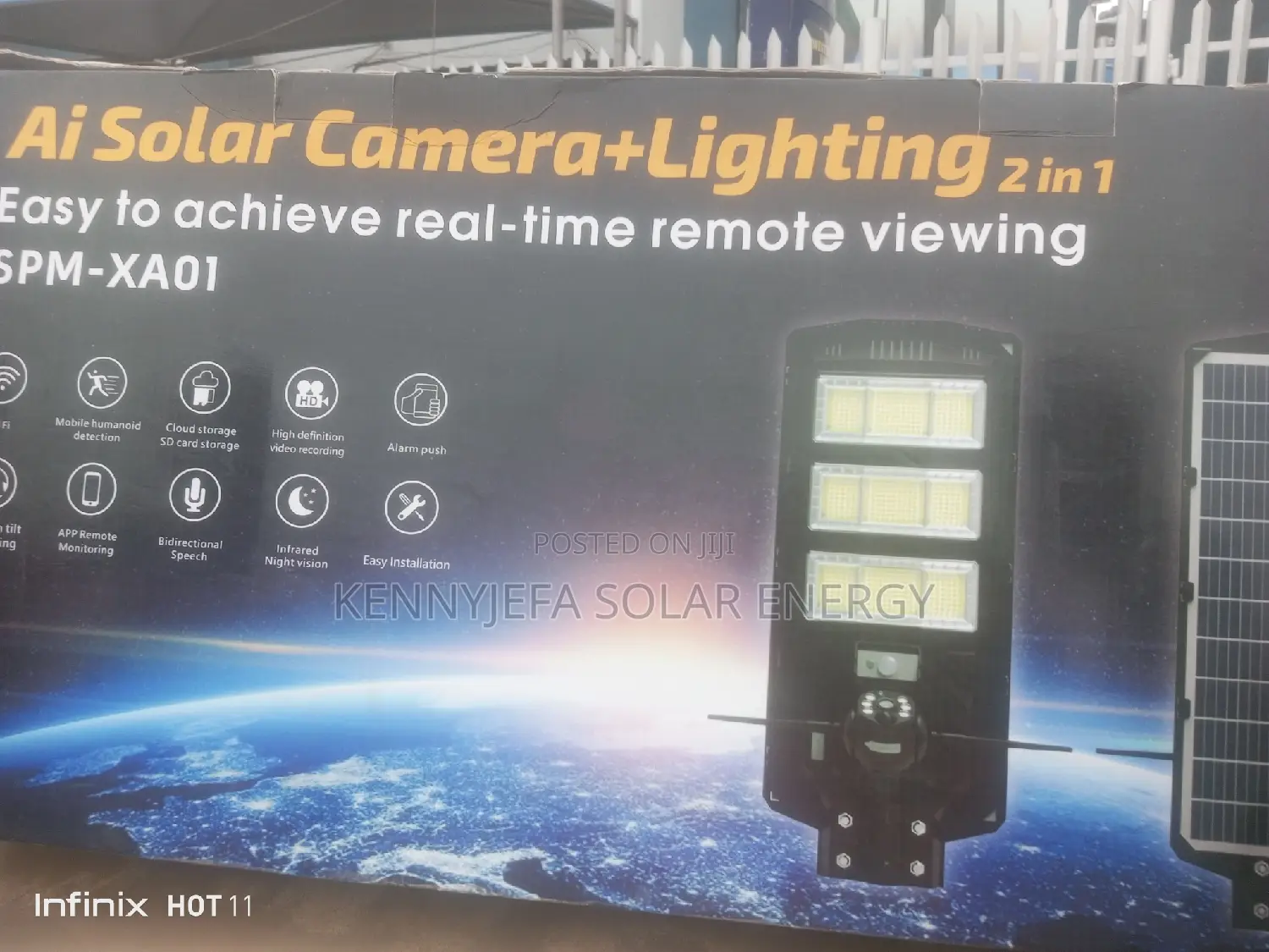 Solar Street Light With Rotating CCTV Camara Available