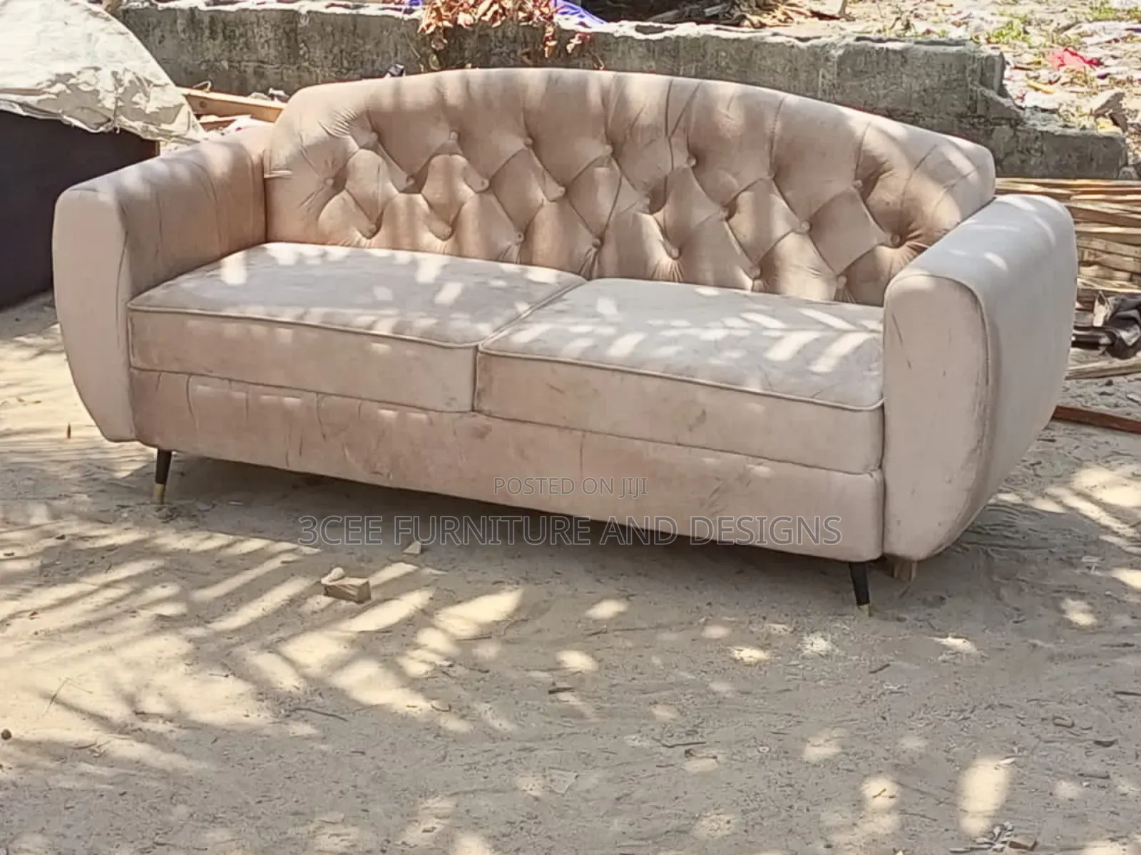 Nude Color 3 Sitter Couch