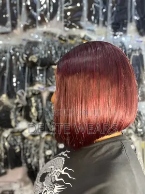 Photo - 10 Inches Burgundy Bone Straight 100 Per Cent Human Hair