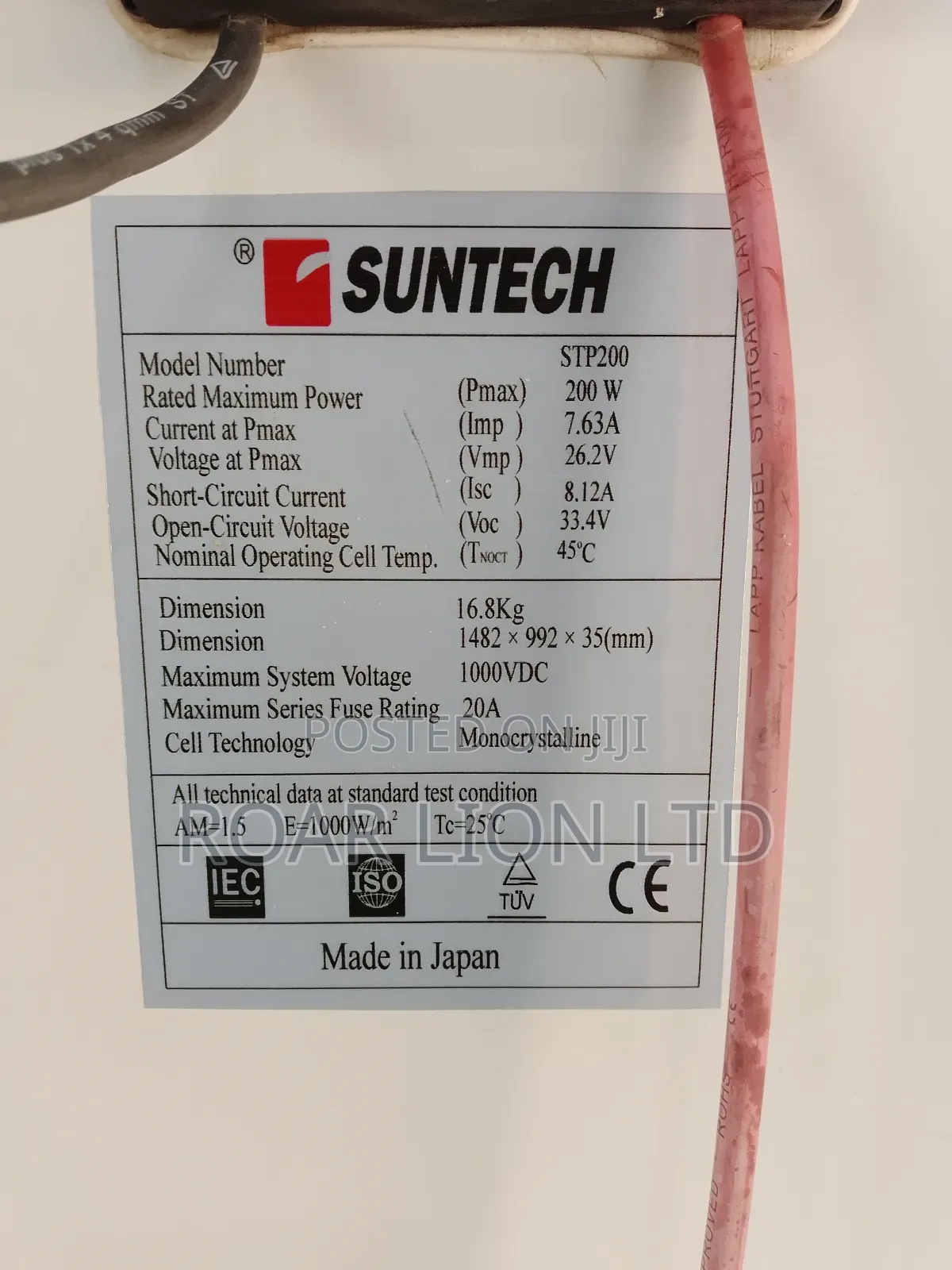 Suntech 200w 72cells Solar Panel