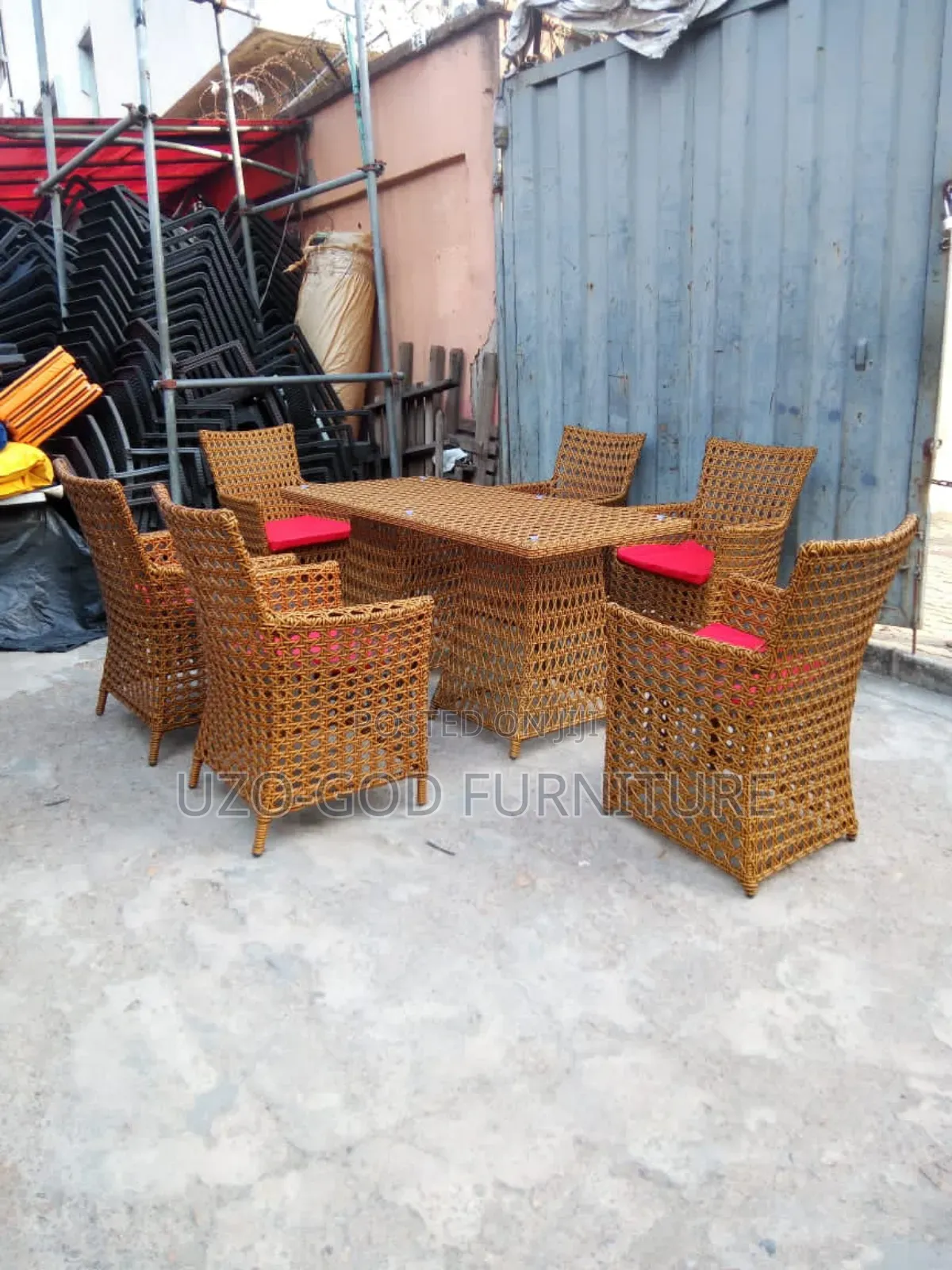 Basket Dining Table and Chairs