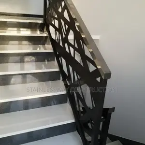 Staircase Laser Handrail With Stainless Top