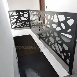 Staircase Laser Handrail With Stainless Top