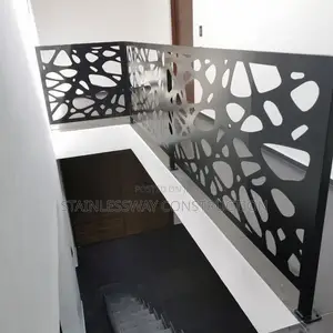 Staircase Laser Handrail With Stainless Top