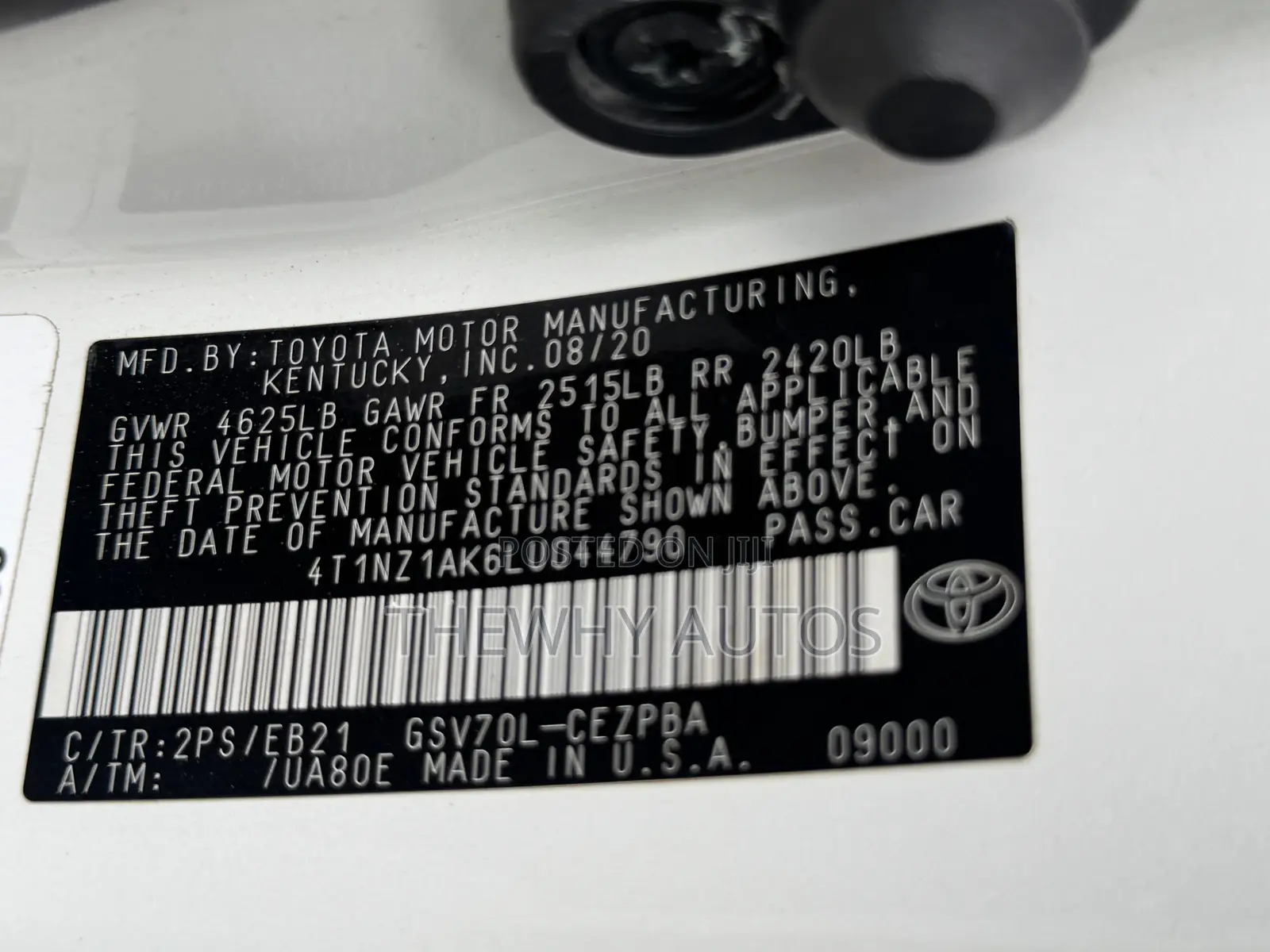 Toyota Camry TRD V6 2021 White