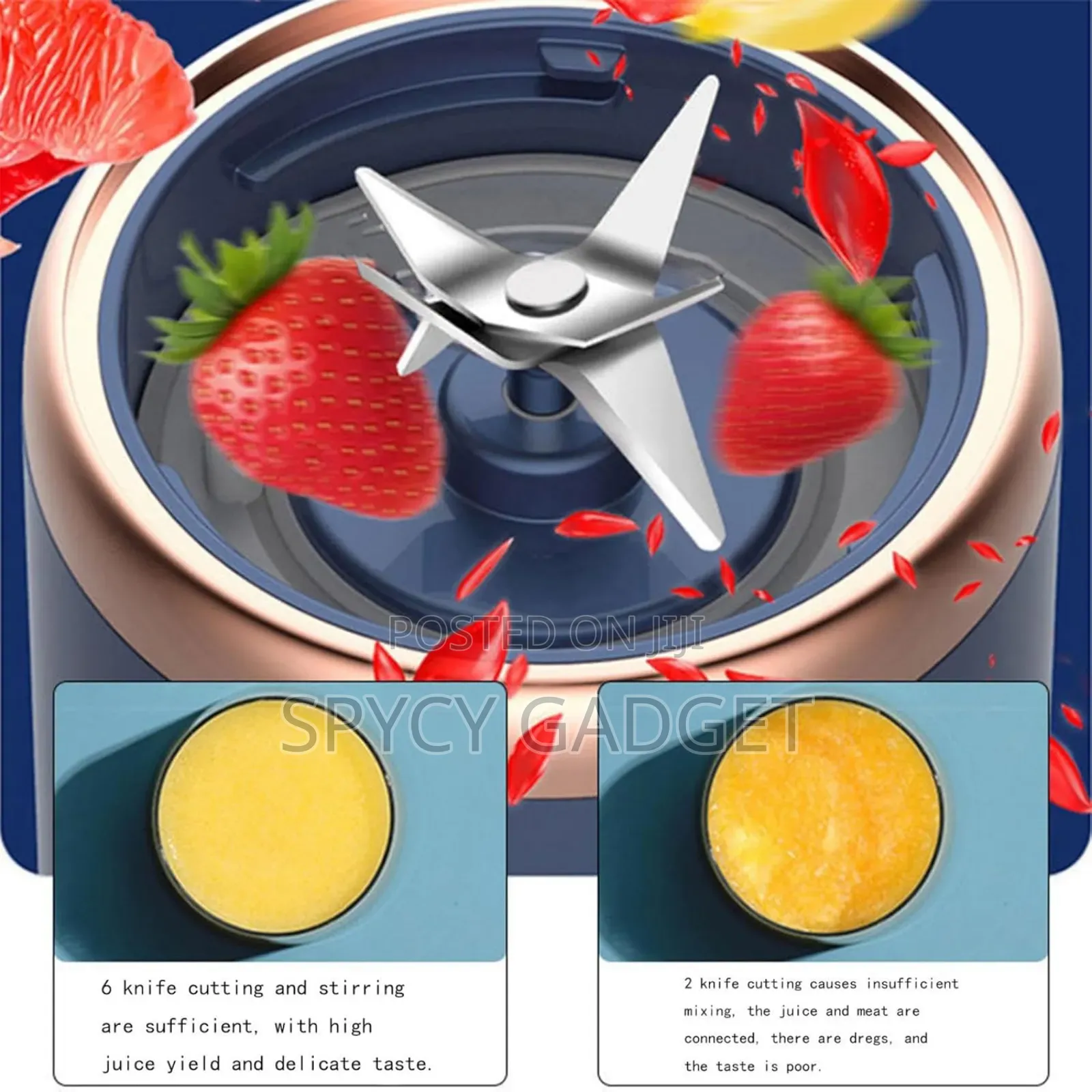 Portable Rechargeable Fruit Juicer Blender