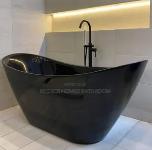 Black Freestand Bathtub Soaking Bath Tub for Bathroom