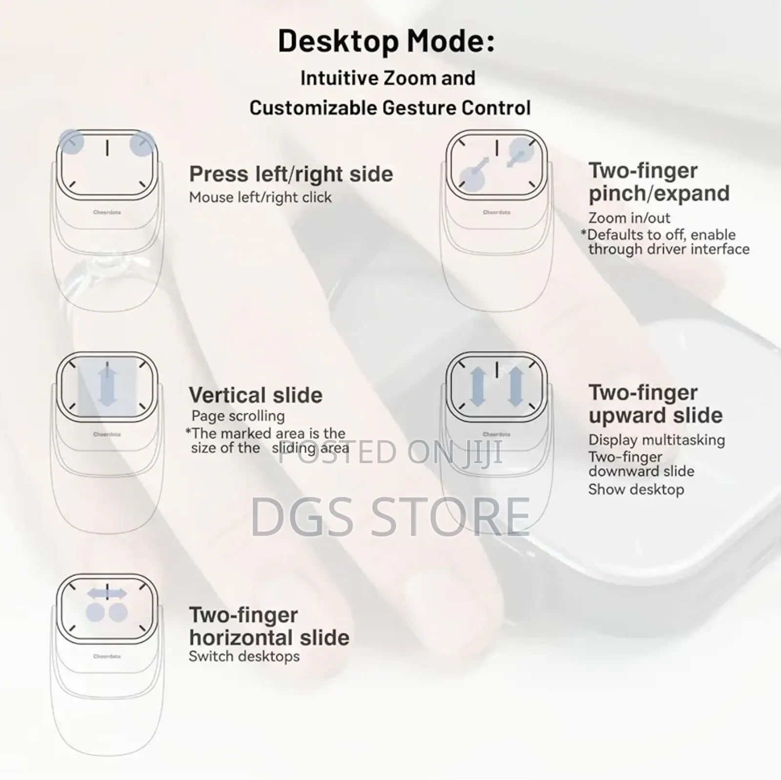Cheerdots 2 Detachable Bluetooth Air Mouse
