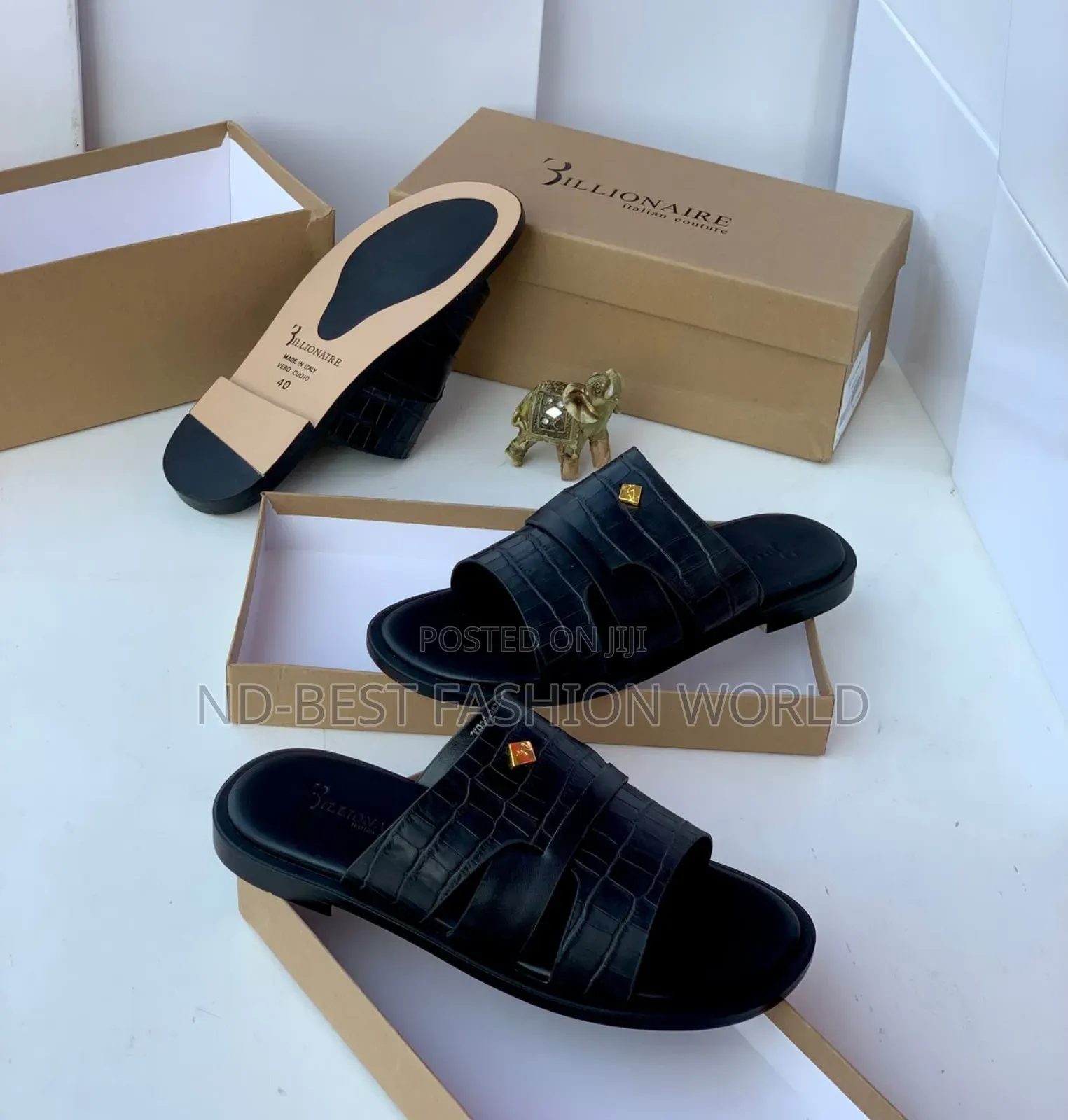 Versace Leather Slippers