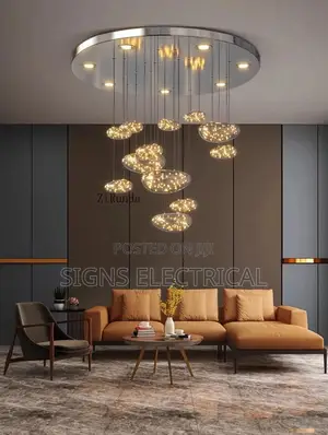 Modern Apartment Duplex Living Room Chandelier Lamps