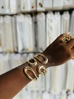 Photo - Open Embrace Chunky Gold Bangle