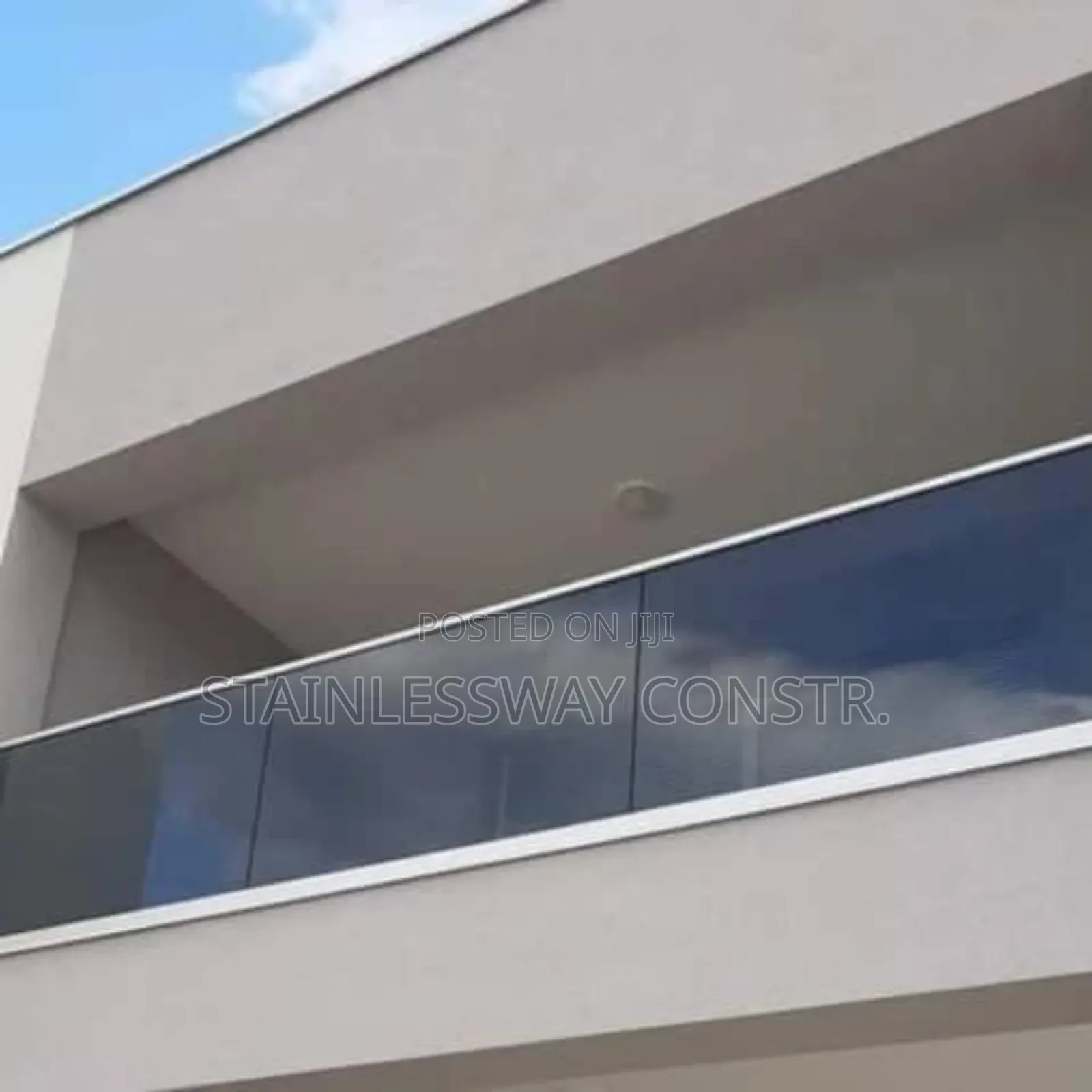 Frameless Dark Grey Glass Railing  Stainlessway Construc