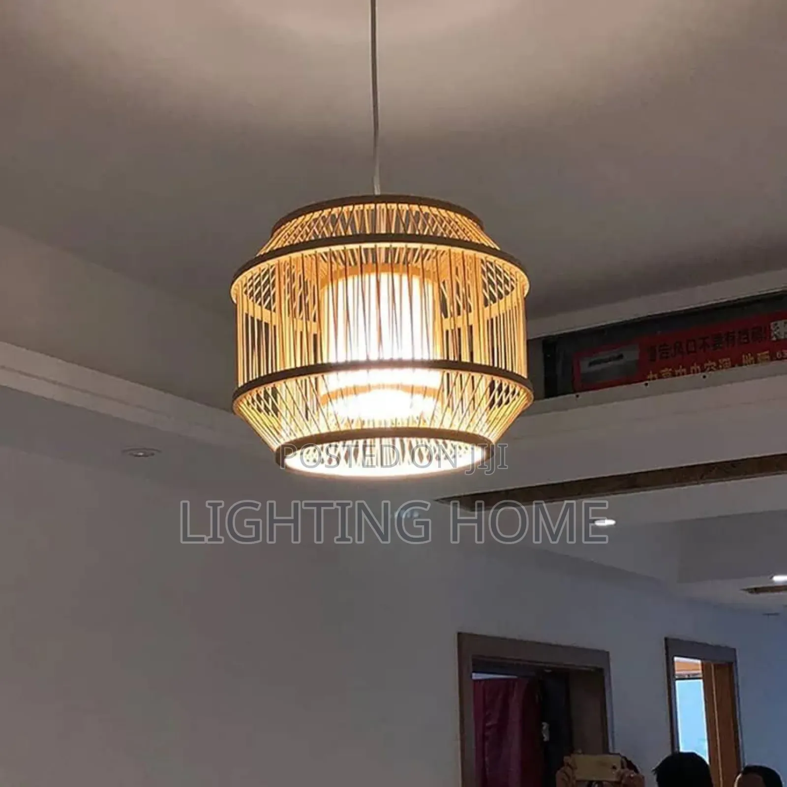 Bamboo Pendant Light By 400mm