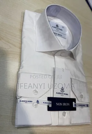 Alberto Roma Patterned White Shirt