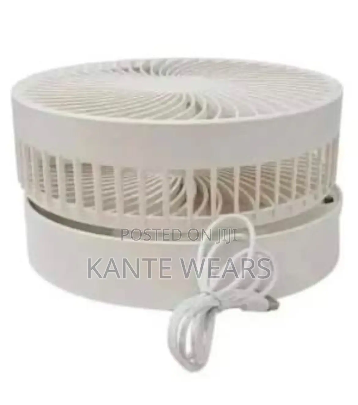 Rechargeable Foldable Fan- White