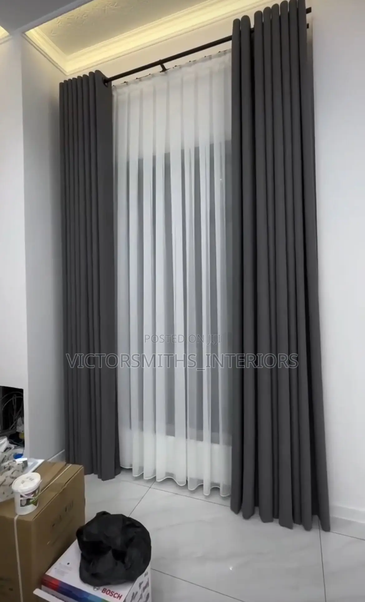 Turkish Fabric Curtains Draped