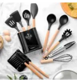 Silicone Cooking Spoon Set With Spoon Rest Holder 12 PCS