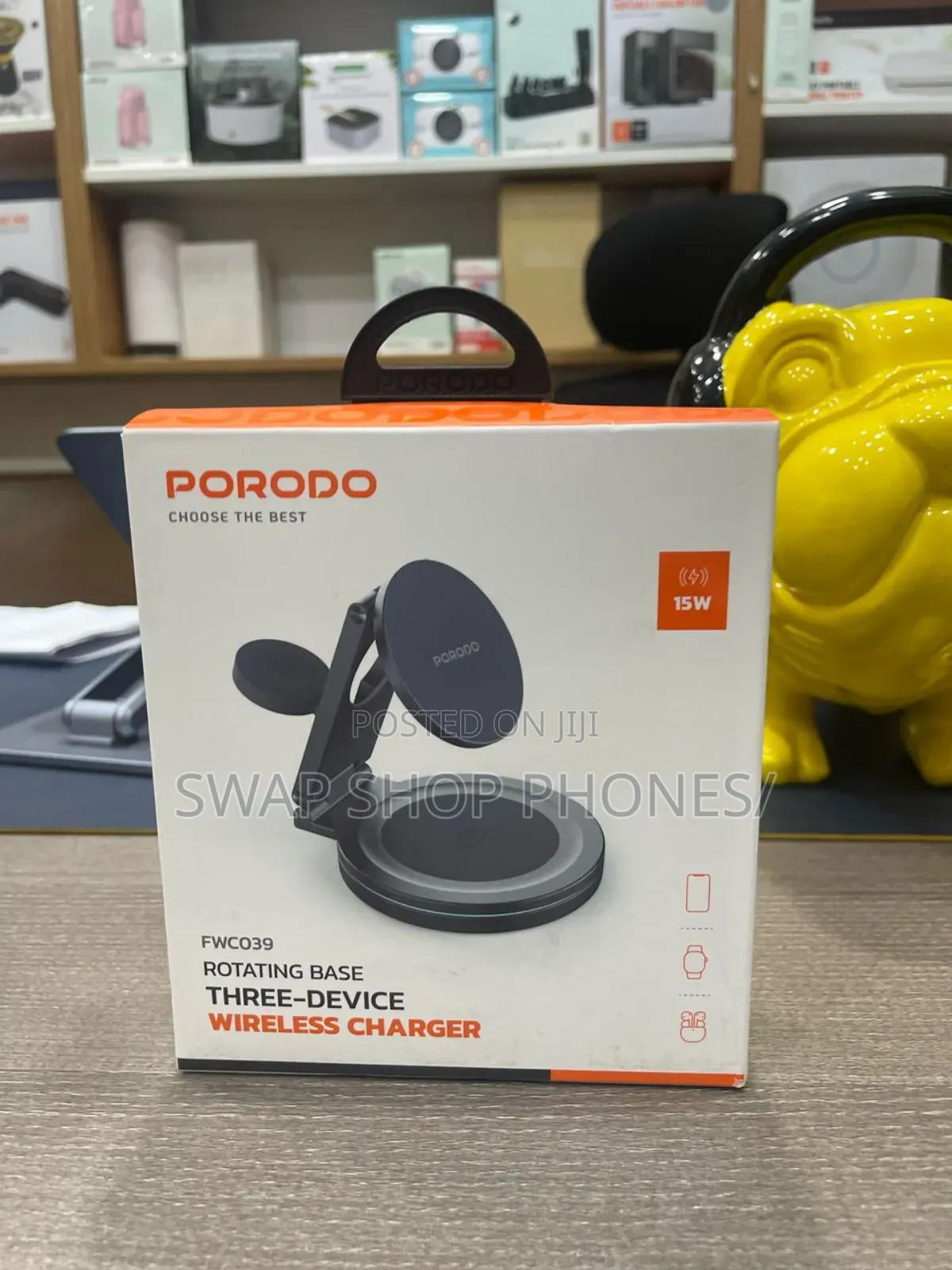 Rotating Base 3 Device Wireless Charger