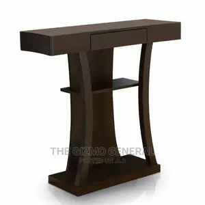 Modern Multi-Storage Cappuccino Console Table