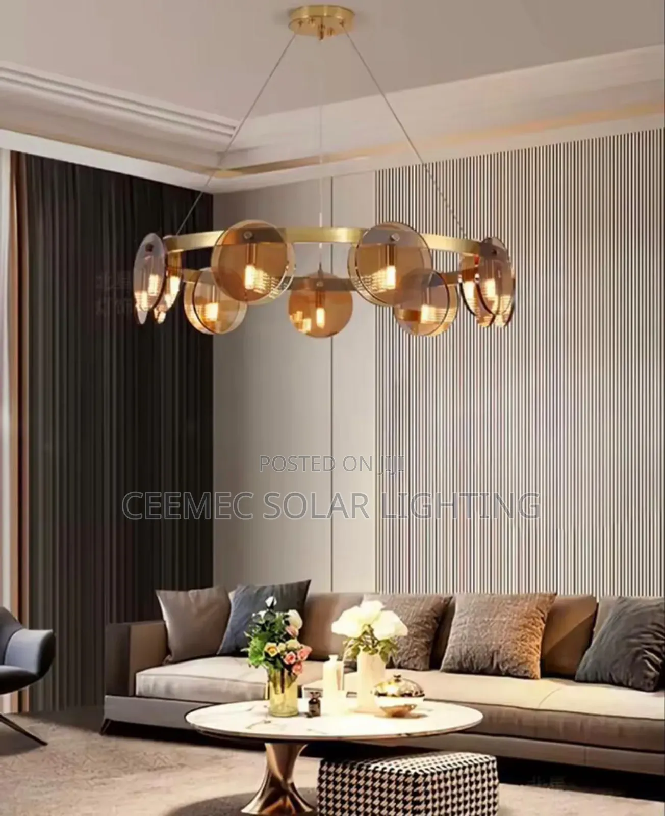 Golden Pendant Chandelier Light