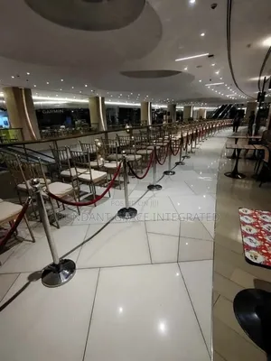 Stanchions Rope For Crowd Directions.