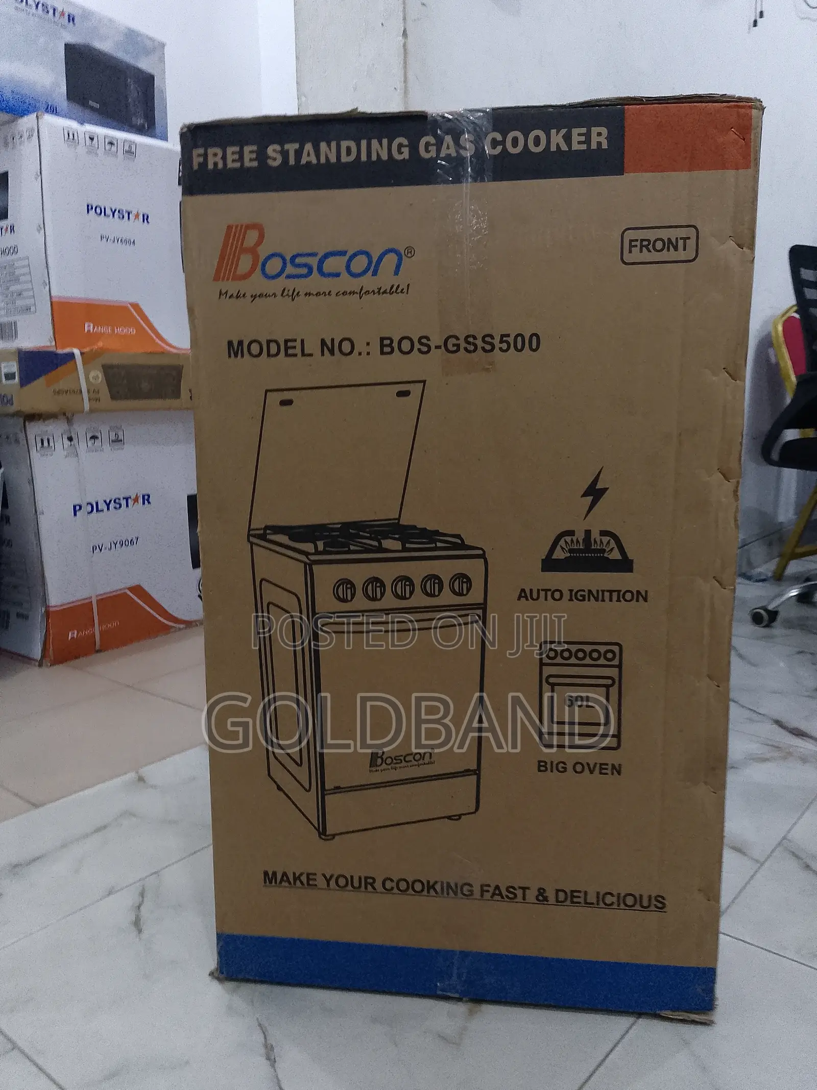 Boscon 3+1 Burner Gas Cooker (Kitchen Master Piece)