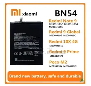 Xiaomi Replacement Battery for Redmi Note 9 Model - Bn54