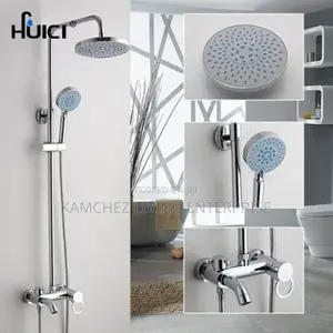 Brimix Standing Shower Set – Chrome Finish, Rain Handheld