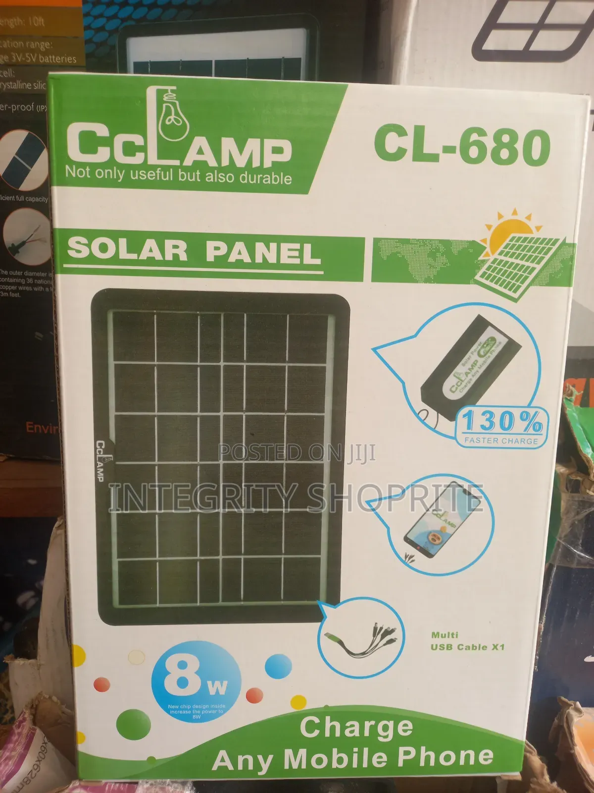 Solar Panel Charge Any Mobile Phone 8w