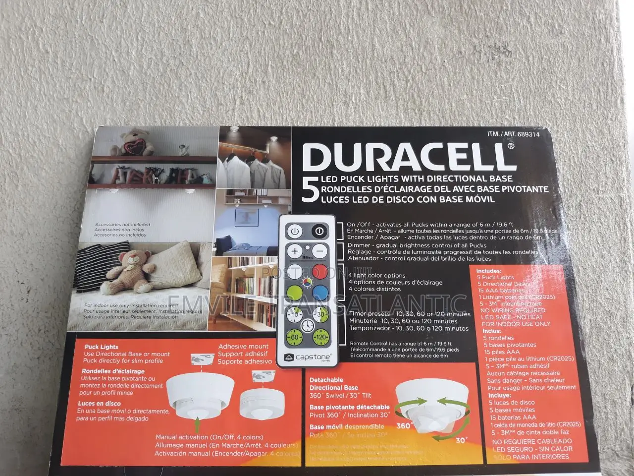 5 Led Puck Light With Diectional Base