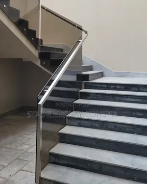 Tinted Tampered Glass With Square Pipes Railing