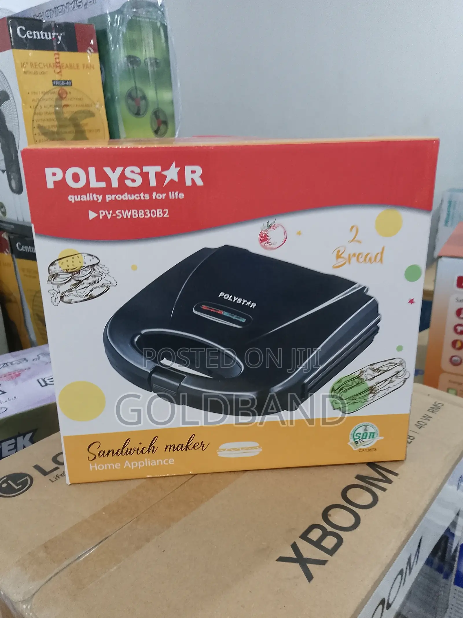 Polystar 2 Slices Dependable Sandwich Maker Pv-Swb830b2