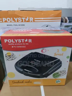 Polystar 2 Slices Effortless Sandwich Maker Pv-Swb830b2