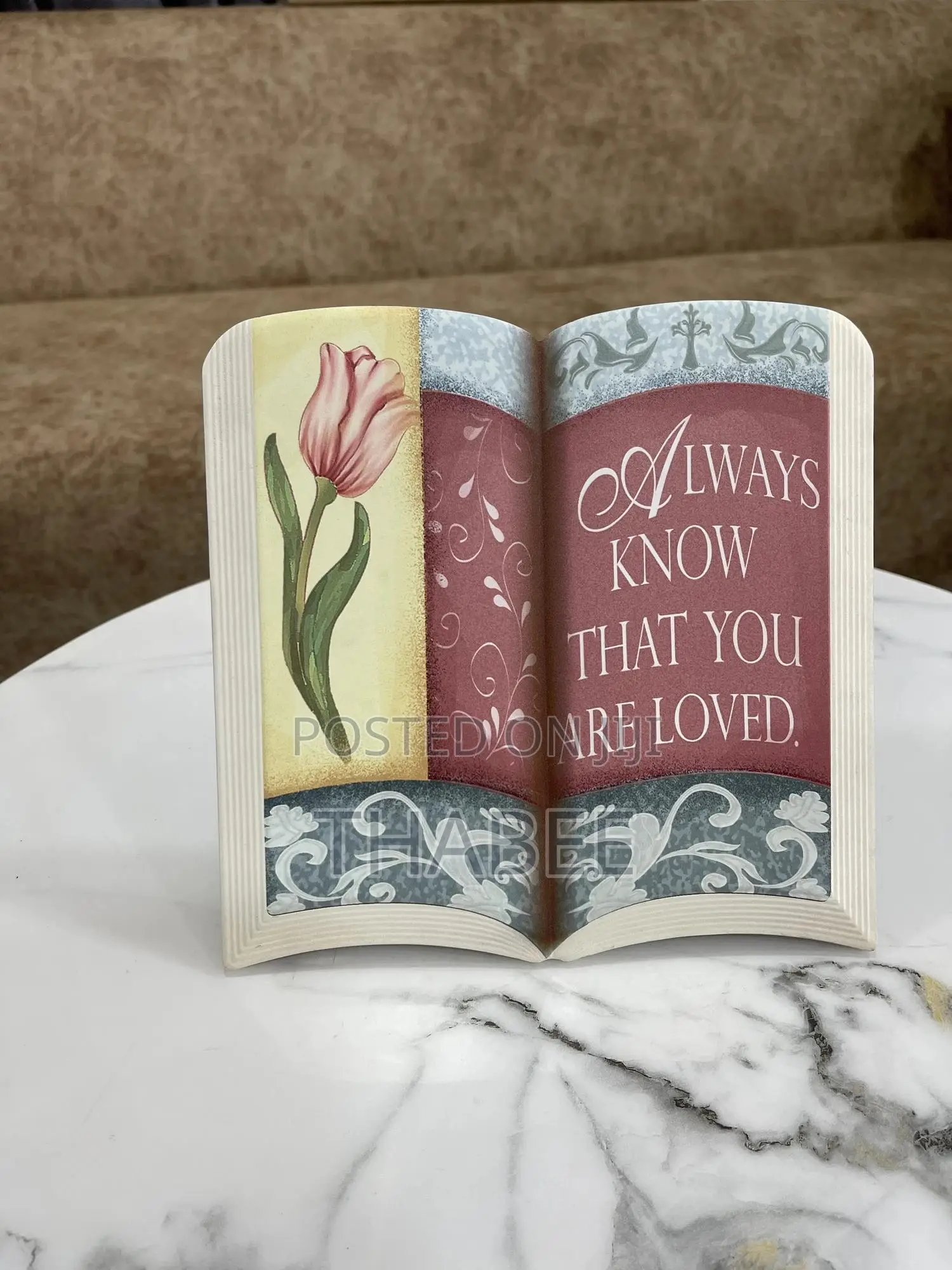 Ceramic Love Quote Table Top and Wall Mounted