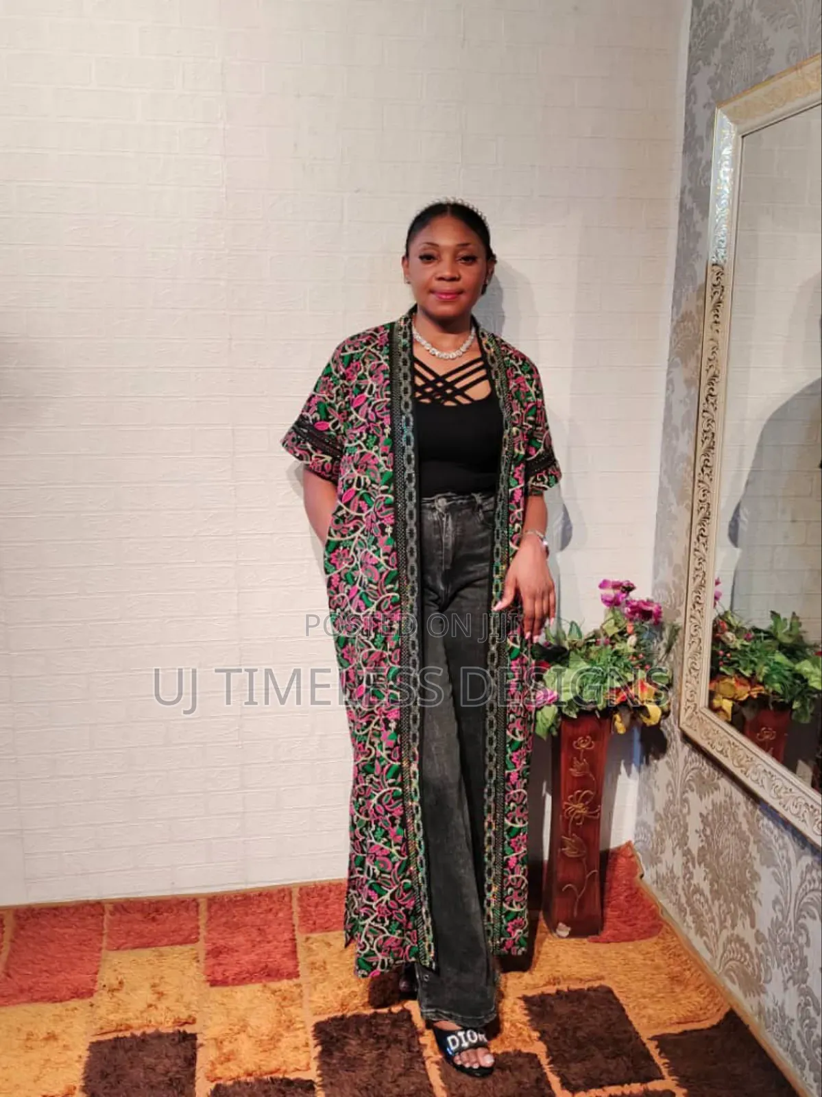 Luxury Stoned Ankara Kimono Jacket