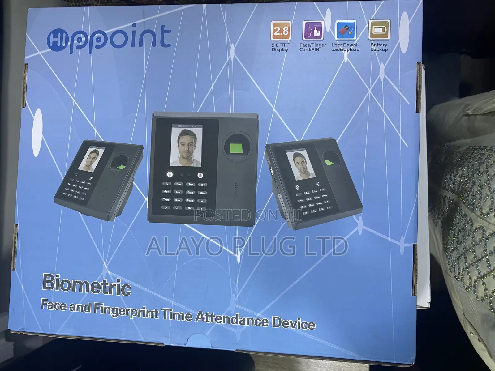 Hippoint Biometric Face N Fingerprint Time Attendance Device