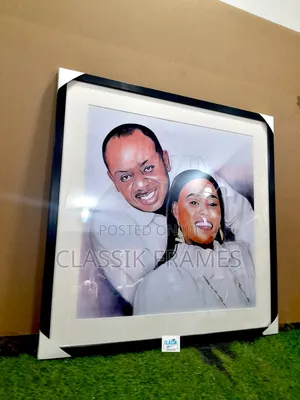 Colour Pencil Drawing With Matte Board and Acrylic Glass