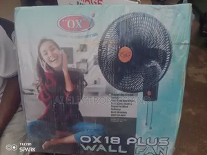 Ox Wall Fan 18inches 3blade Black Color