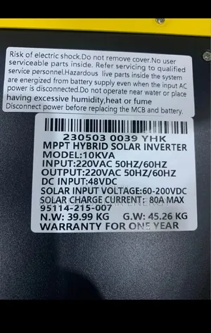 10kva 48v Yohako Hybrid Inverter/Pure Sine Wave