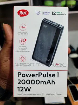 Itel Powerpulse 20000mah 12w Fast Charging Powerbank