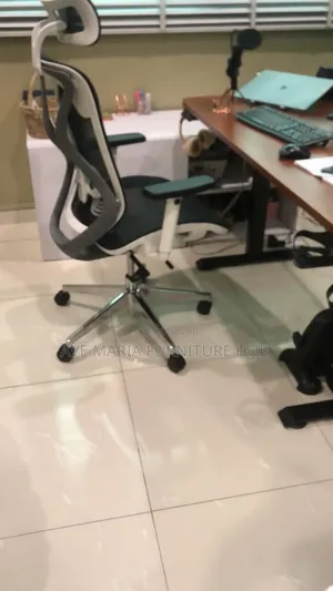 Electric Adjustable Height Desk and Chair.
