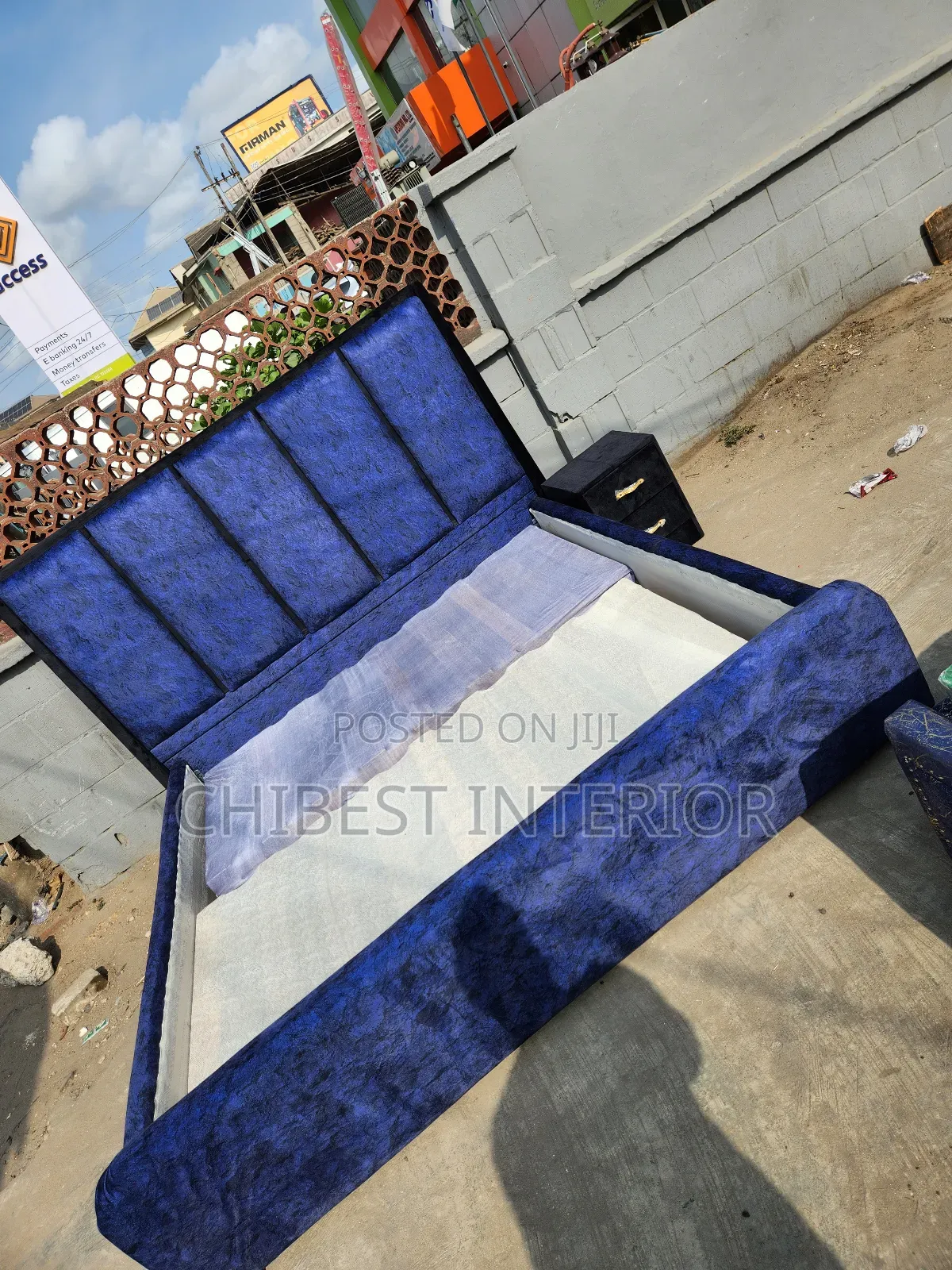 Advanced 6by6 Bed Frame Made With Quality Velvet Material