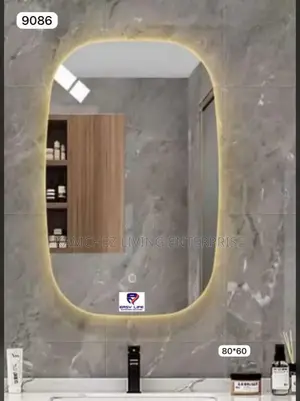 Frameless Led Bathroom Mirror With Touch,(80x60cm)