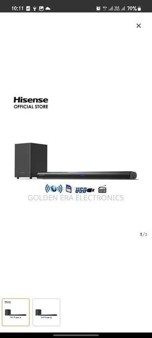 Hisense 200watts Bluetooth Sound Bar