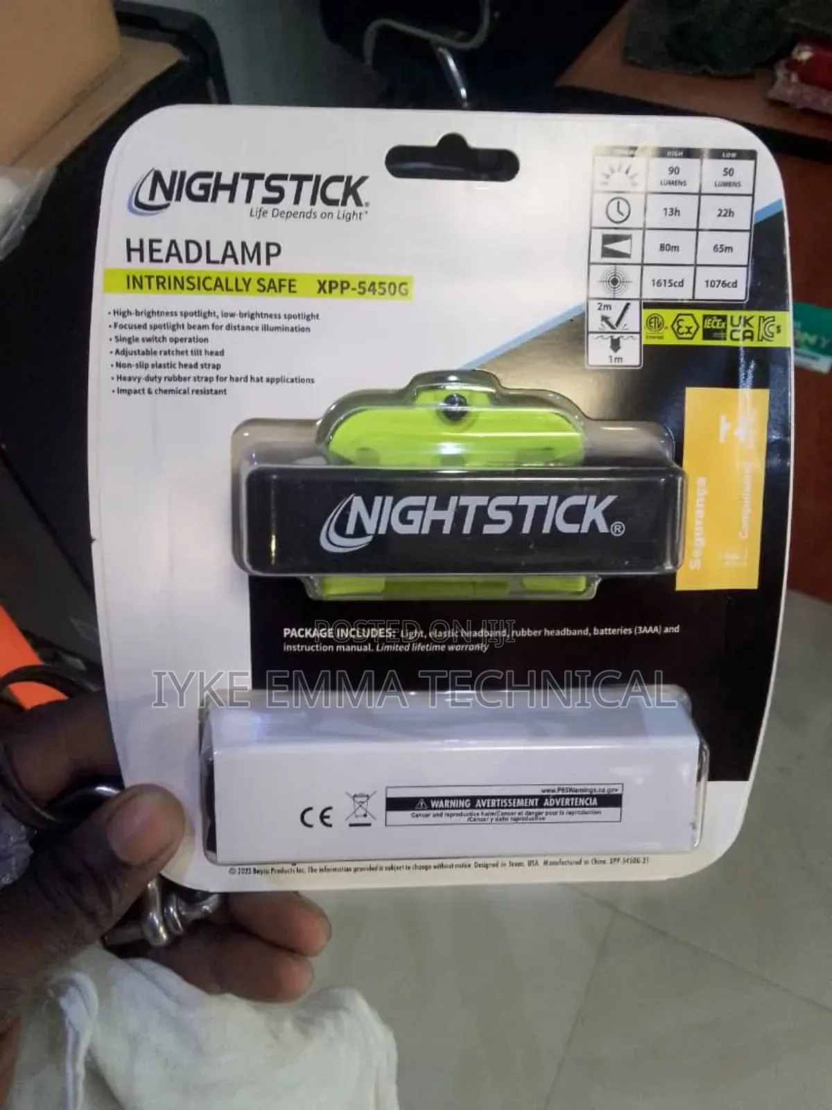 Nightstick Head Torch Explosion Proof Zone 0