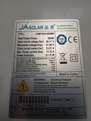 560w Ja Solar Panel 144cell 50.11v