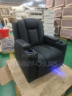 New Design Black Home Theater Cinema Sofa