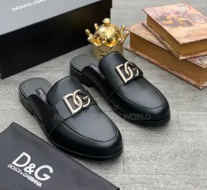 Pure Quality Black Leather Half Shoe
